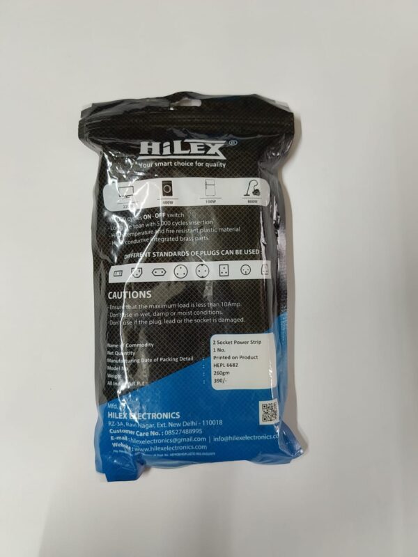 Hilex 2 socket power stripe